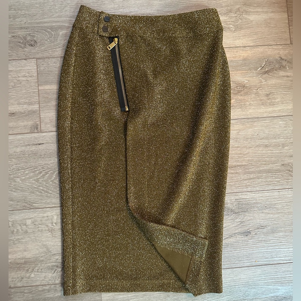 Scotch & Soda Shimmering Gold Pencil Skirt